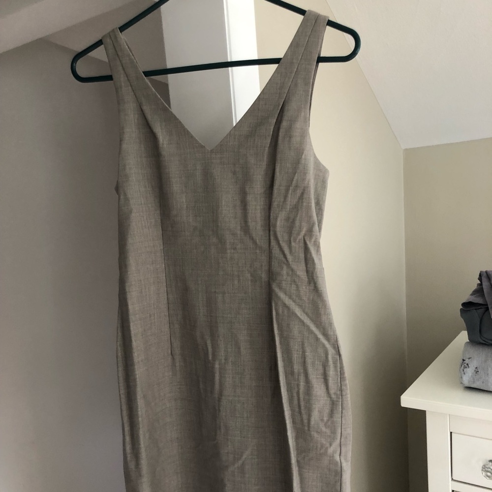 Theory shift dress tan 2